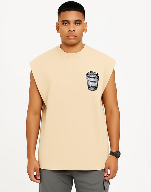 Negroini Beige Oversize Tank Top