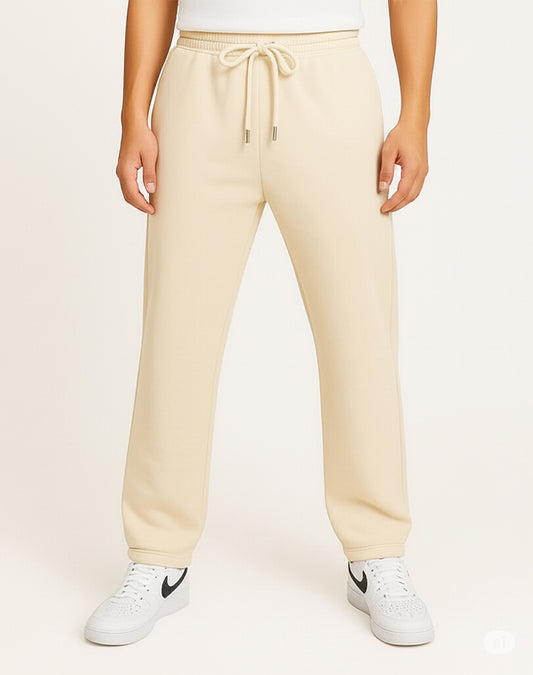 Solid Off White Joggers