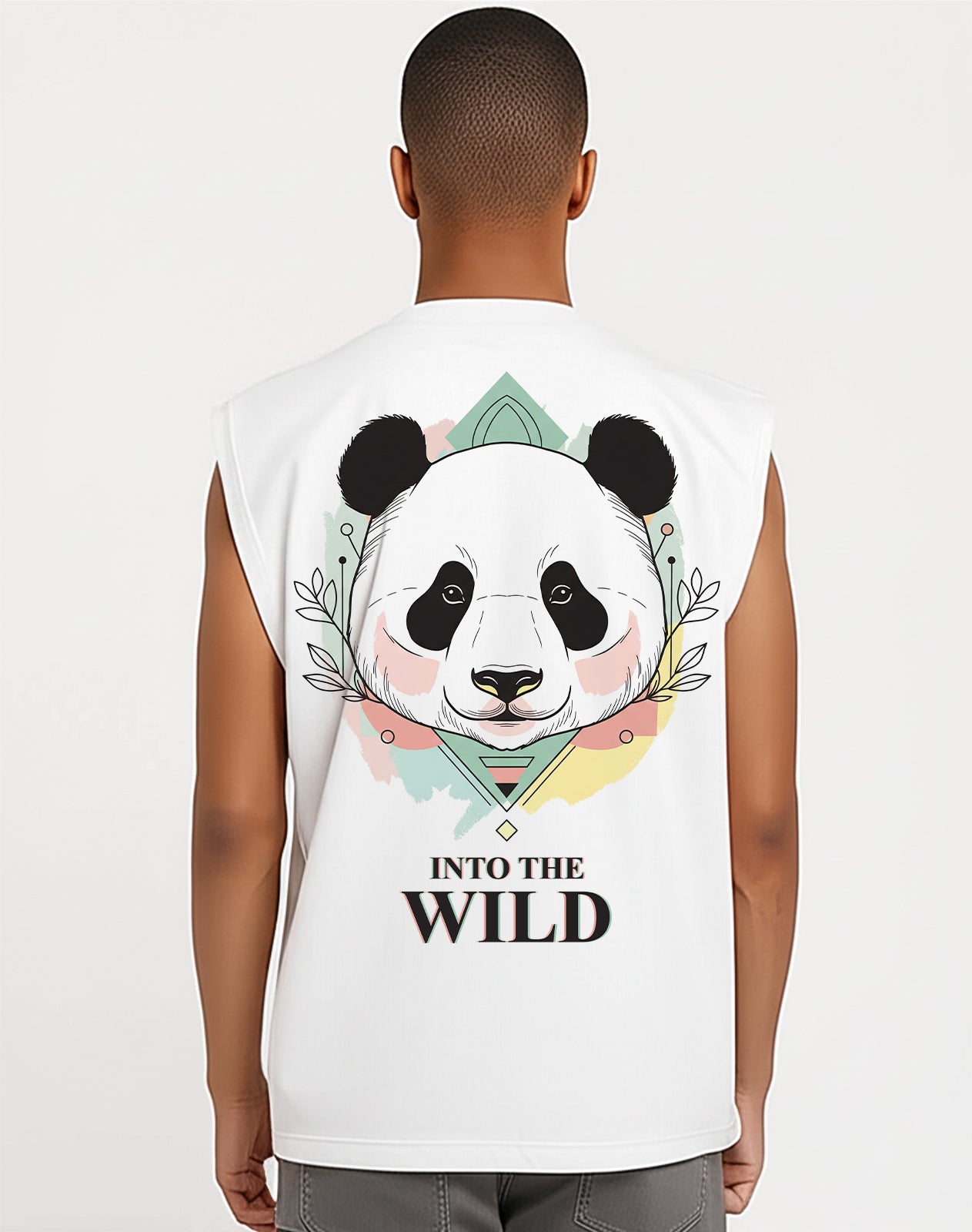 Panda White Oversize Tank Top