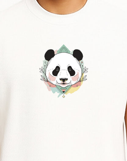 Panda White Oversize Tank Top