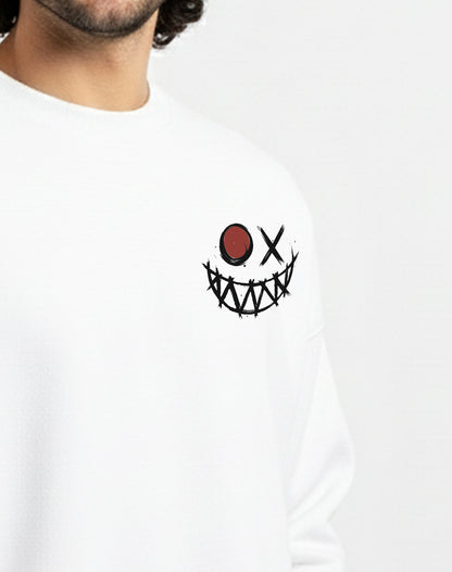 Smile White Sweatshirt