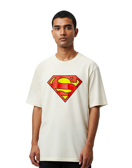 Superman - Off White Oversize T-shirt