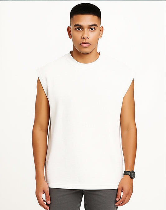 Solid White Oversize Tank Top