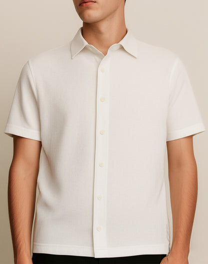Solid White Box Fit Shirt