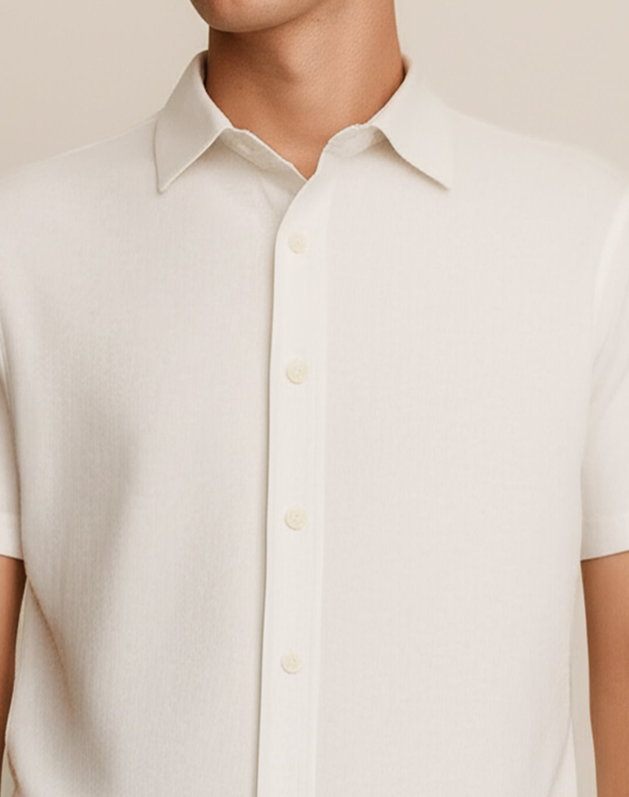 Solid White Box Fit Shirt